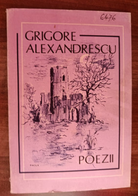 myh 32s - Grigore Alexandrescu - Poezii - ed 1987 foto