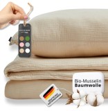 Set lenjerie de pat copii Alavya Home 2 piese bej 135x200 cm