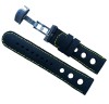 Curea silicon cu deployant neagra si cusatura galbena 22mm WZ925