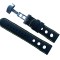 Curea silicon cu deployant neagra si cusatura galbena 22mm WZ925