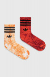 Adidas Originals sosete 2-pack culoarea portocaliu, IN6308