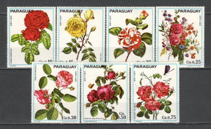 Paraguay.1974 Flori-Trandafiri DF.130