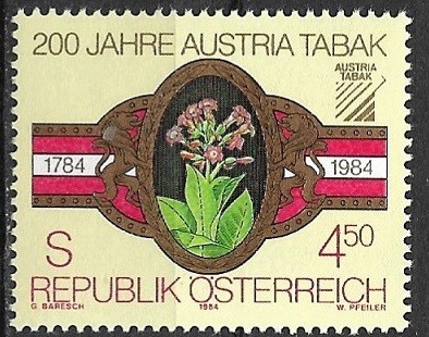 B2503 - Austria 1984 - Tutun,neuzat,perfecta stare