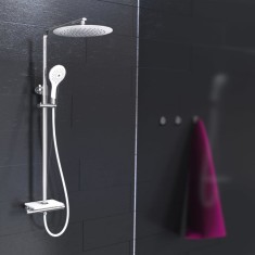 EISL Set du? deasupra capului/mixer termostatic ?GRANDE VITA? alb crom foto