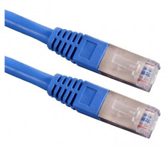 Cablu retea Esperanza EB283B FTP Cat 6 Patchcord 0.50 m Albastru foto