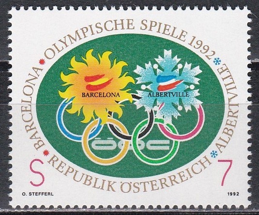 Austria 1992 - Jocurile Olimpice de iarnă - Albertville, MNH