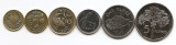 Seychelles Set 6 - 1, 5, 10, 25 Cents, 1, 5 Rupees 2003/12 - CL10 , UNC !!!, Africa