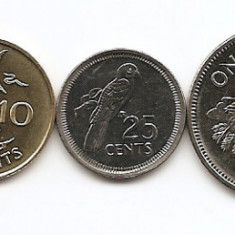 Seychelles Set 6 - 1, 5, 10, 25 Cents, 1, 5 Rupees 2003/12 - CL10 , UNC !!!