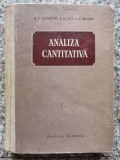 Analiza Cantitativa - E.v. Alexeevski R.k. Golt A.p. Musakin , A549, Tehnica