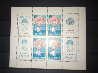 TIMBRE ROMANIA LP 733 1970 APOLLO 13 MNH foto