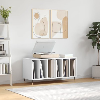 Gossi comoda discuri, alb, 100x38x48 cm, lemn prelucrat foto