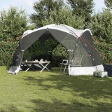 Plasa de ț&acirc;nțari pentru camping cu uși gri, pentru 8 persoane, impermeabilă
