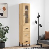VidaXL Dulap &icirc;nalt, stejar sonoma, 34,5x34x180 cm, lemn prelucrat