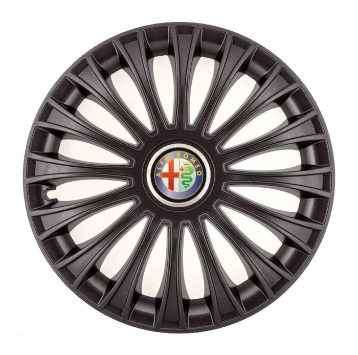 Set 4 Capace Roti, potrivite jantelor de R14, pentru Alfa Romeo, model dino Negru