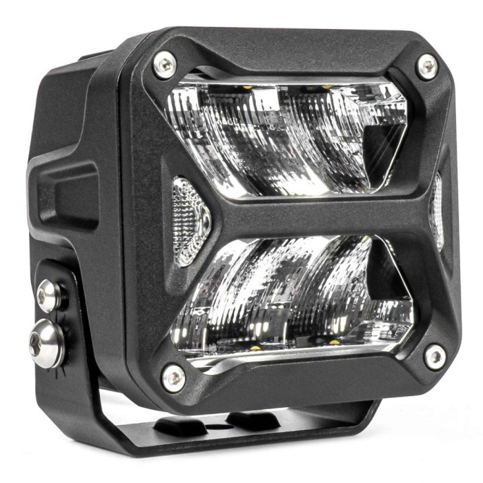 Proiector LED PRO SERIES cu doua functii pentru Off-Road, ATV, SSV, putere 58W, 7200lm, culoare 6000K, tensiune 10-30V, dimensiuni 107 x 102 x 86 mm