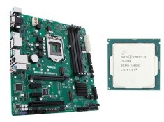 Placa de Baza Second Hand Asus PRIME B360M-C, Socket 1151 v2 , mATX, Shield, Cooler + Procesor Intel Core i3-8100 3.60GHz NewTechnology Media foto