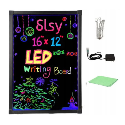 Tabla LED Fluorescenta pentru scris/desenat,30x40cm, Gonga&amp;reg; Negru foto