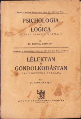 C8214N L&amp;eacute;lektan &amp;eacute;s gondolkod&amp;aacute;stan tanit&amp;oacute;k&amp;eacute;pzők sz&amp;aacute;m&amp;aacute;ra irta Bilinszky Lajos, 1932, Cluj foto