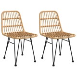 Cumpara ieftin Scaune de gradina, 2 buc., 48x62x84 cm, ratan PE