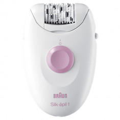 Epilator Braun SE1176, 20 pensete, 1 viteza, Alb/Roz