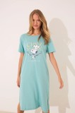 women&#039;secret pijamale de bumbac culoarea turcoaz, bumbac, 4442106