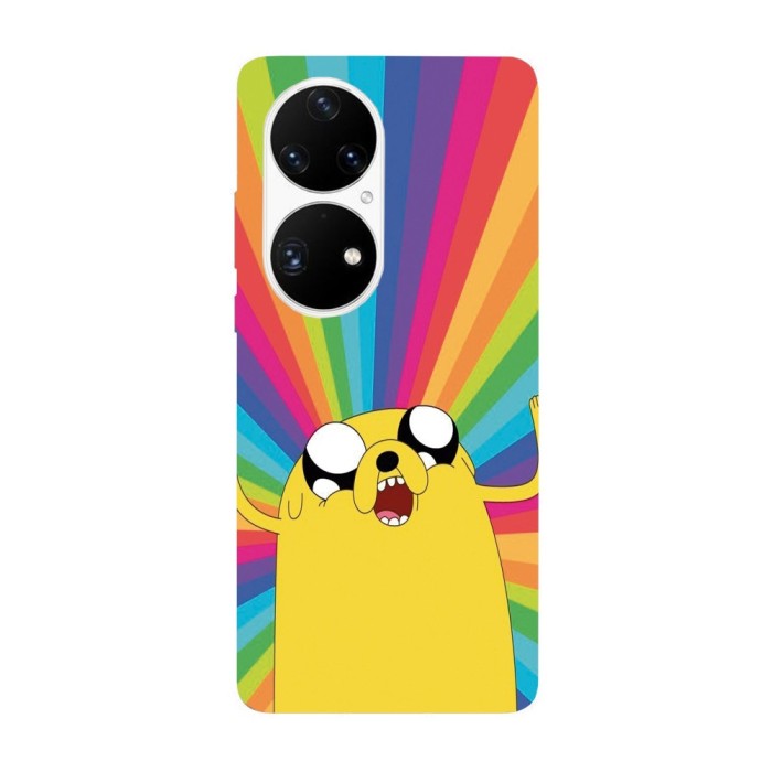 Husa compatibila cu Huawei Nova Y70 model Rainbow Jake Adventure Time, Silicon, TPU, Viceversa