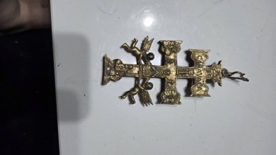 Cruce vintage bronz Caravaca foto