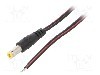 Cablu alimentare DC, cabluri, DC 5,5/2,5 mufa, negru, 0,8m, SUNNY - ECP08F2555STST
