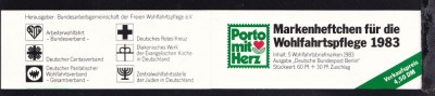 GERMANIA - BERLINUL DE VEST - 1983 FLORI CARNET STAMPILAT STAMPILA SPECIALA foto
