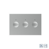 Cumpara ieftin Intrerupator triplu wireless touch Livolo gri, cap scara/cap cruce