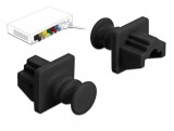 Set 10 buc protectie impotriva prafului pentru RJ45 Negru, Delock 86176