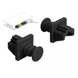 Set 10 buc protectie impotriva prafului pentru RJ45 Negru, Delock 86176