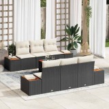 vidaXL Set de canapele pentru grădină 7 pcs Negru Rattan poli 3356697