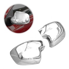 Set ornamente cromate din otel pentru oglinzi, compatibile Dacia Sandero II Stepway (2012 - 2019), 2 bucati