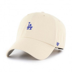 47brand șapcă de baseball din bumbac MLB Los Angeles Dodgers culoarea bej, cu imprimeu B-BSRNR12GWS-NTA