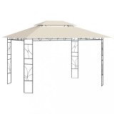 Pavilion, crem, 4x3x2,7 m, 160 g/m&sup2; GartenMobel Dekor, vidaXL