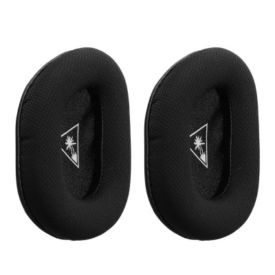 Set 2 Perne de urechi Kwmobile pentru TurtleBeach Beach Recon 70, Negru/Alb, Mesh, KWM000025AK001C foto