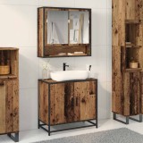 VidaXL Dulap pentru Chiuveta de Baie cu ușă Lemn vechi 65 x 33 x 60 cm