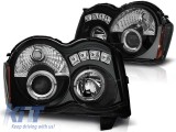 Set de faruri tuning cu ochi de &icirc;nger halogen potrivit pentru Chrysler JEEP GRAND CHEROKEE 2008-2010, stanga si dreapta Performance AutoTuning