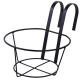Suport Ghiveci Metalic Suspendabil, Negru, 20x10 cm