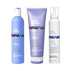 Set pentru neutralizarea tonurilor de galben, Milk Shake, Silver Shine, Sampon 300ml + Balsam 300ml + Crema 200ml