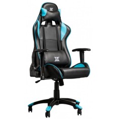 Scaun gaming X Torin Serioux, 126-134 cm, piele sintetica, perne detasabile, manere reglabile, maxim 150 kg, Negru/Albastru