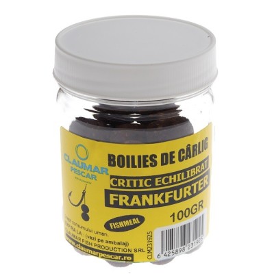 Boilies Claumar Fishmeal De Carlig Critic Echilibrat Frankfurter 100gr foto