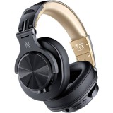 Casca OneOdio Fusion-A70-Black-Gold wireless, cu fir, tip over ear, utilizare multimedia, DJ, conectare prin Bluetooth 5.2 | Jack 3.5 mm | Jack 6.35 m