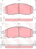 Set placute frana,frana disc NISSAN PICK UP III (D22) (1997 - 2016) TRW GDB3340