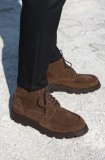 Medicine pantofi de piele intoarsa barbati, culoarea maro