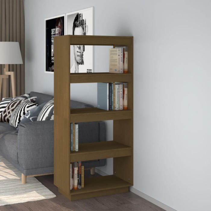 vidaXL Bibliotecă/Separator cameră, maro miere, 60x35x135 cm lemn pin