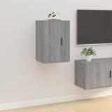 Dulap TV montat pe perete, gri sonoma, 40x34,5x60 cm