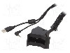 Adaptor USB/AUX, Jack 3,5mm 4pin mufa, USB A mufa, {{Culoare}}, ACV - 44-1324-001