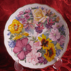 FARFURIE PORTELAN ENGLEZESC ROYAL ALBERT BONE CHINA BRADEX BIRTHDAY BOUQUET 21CM